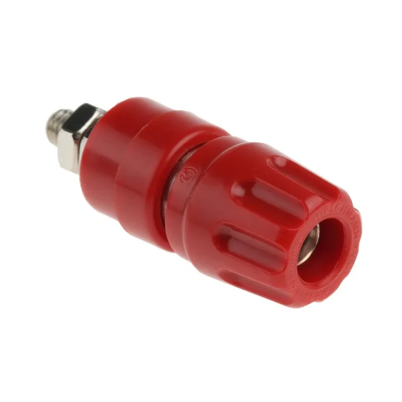 Hirschmann Test & Measurement Red 35A Test Connector with Brass Contacts Nickel Plated 2mm Hole Diameter 930103101