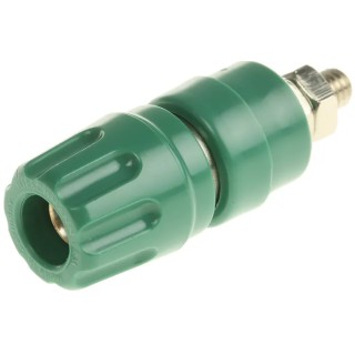 Hirschmann Test & Measurement Green 35A Test Connector with Brass Contacts Nickel Plated 2 mm Hole Diameter 930103104