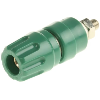 Hirschmann Test & Measurement Green 35A Test Connector with Brass Contacts Nickel Plated 2 mm Hole Diameter 930103104