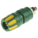 Hirschmann Test & Measurement 27 mm Test Terminal Green Yellow Brass Contacts Nickel Plated 35A 60V dc 930103188