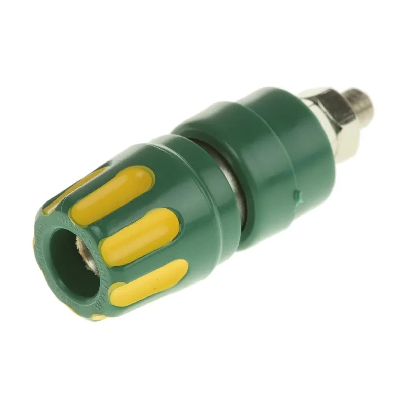Hirschmann Test & Measurement 27 mm Test Terminal Green Yellow Brass Contacts Nickel Plated 35A 60V dc 930103188