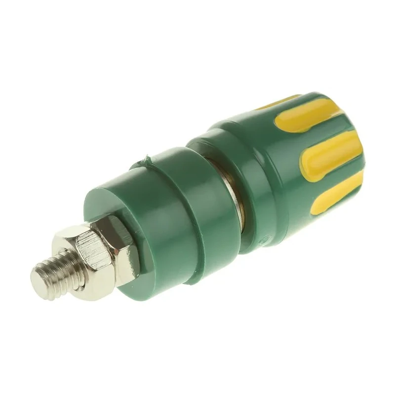 Hirschmann Test & Measurement 27 mm Test Terminal Green Yellow Brass Contacts Nickel Plated 35A 60V dc 930103188