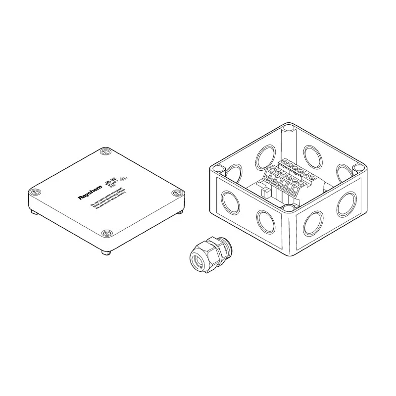 Chemelex Trace Heating Junction Box 75 mm x 130 mm x 130 mm, Operating Temp. -35 °C to 115 °C JB-82