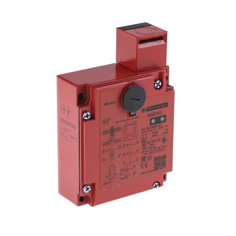 Telemecanique Sensors XCS-E Series Safety Switch with Power to Unlock Actuator, IP67, Zamak Housing XCSE7312