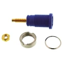 Hirschmann Test & Measurement Blue Female Banana Socket 4 mm Connector 1000 V ac/dc 32A Solder Termination 972354102