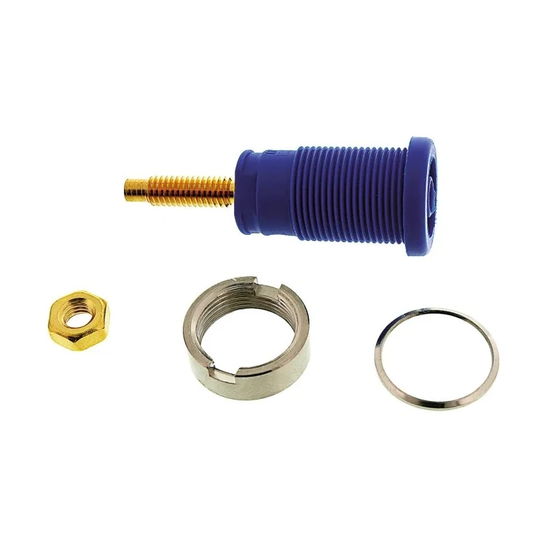 Hirschmann Test & Measurement Blue Female Banana Socket 4 mm Connector 1000 V ac/dc 32A Solder Termination 972354102