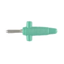 Hirschmann Test & Measurement Green Male Banana Plug 4 mm Connector Solder Termination 60V dc 30A Nickel Plating 931667104