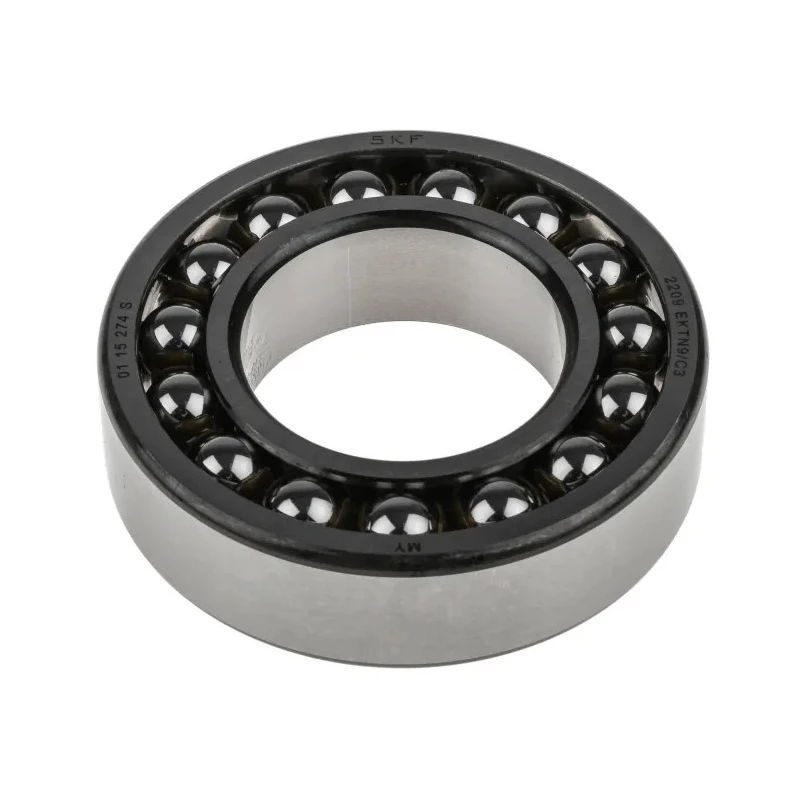 SKF Self-Aligning Ball Bearing 45 mm Inside Diameter 85 mm Outside Diameter 2 Row Non-Metallic Cage Open End 2209 EKTN9/C3