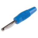 Hirschmann Test & Measurement Blue Male Banana Plug 4 mm Connector 30 V AC, 60 V DC, 30 A Nickel 930047102