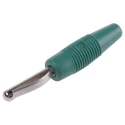 Hirschmann Test & Measurement Green Male Banana Plug 4 mm Connector Solder Termination 30 V ac 60 V dc 30 A Nickel 930047104