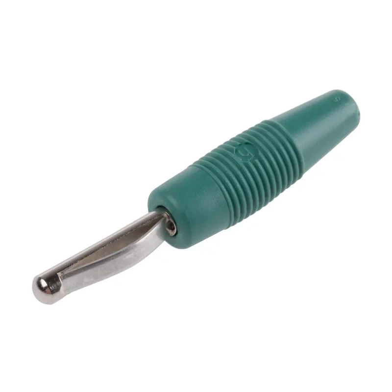 Hirschmann Test & Measurement Green Male Banana Plug 4 mm Connector Solder Termination 30 V ac 60 V dc 30 A Nickel 930047104