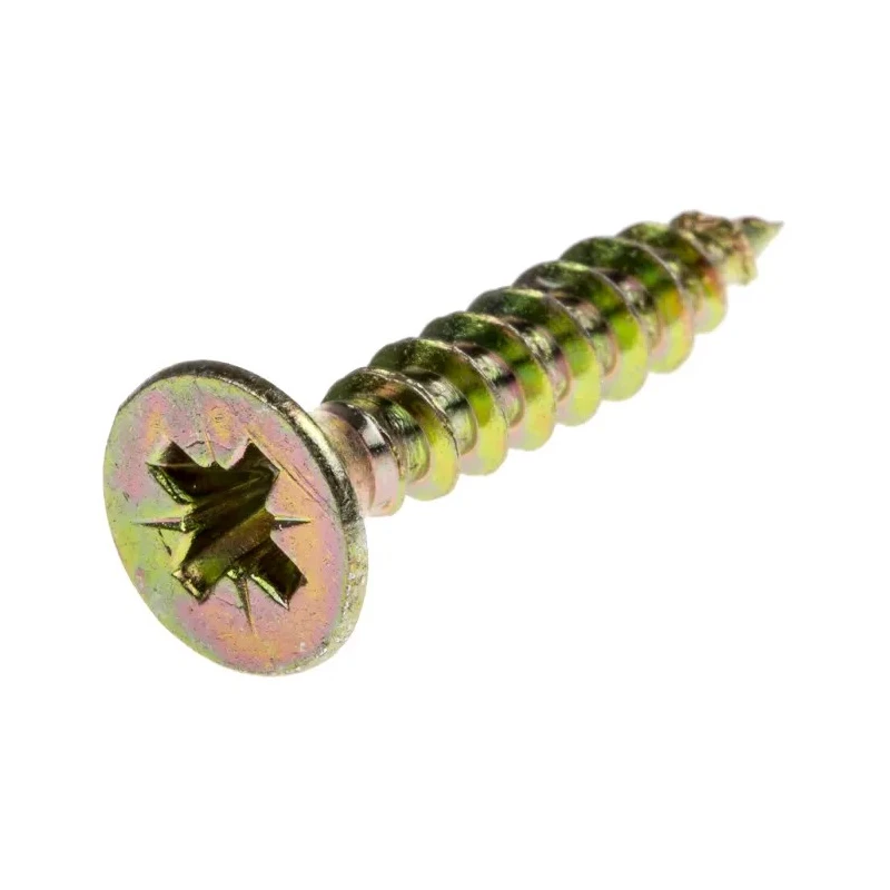 RS PRO Pozidriv Countersunk Steel Wood Screw, Passivated Zinc Plated, 4.5 mm Thread 25 mm Length 263-1892