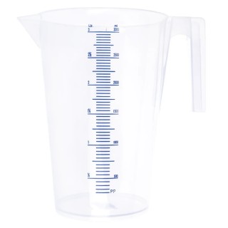 RS PRO Polypropylene Laboratory Measuring Jug 3L Capacity 212 mm Length Model 263-2570