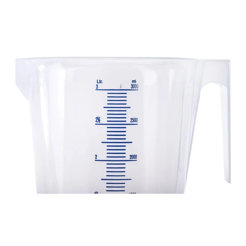 RS PRO Polypropylene Laboratory Measuring Jug 3L Capacity 212 mm Length Model 263-2570