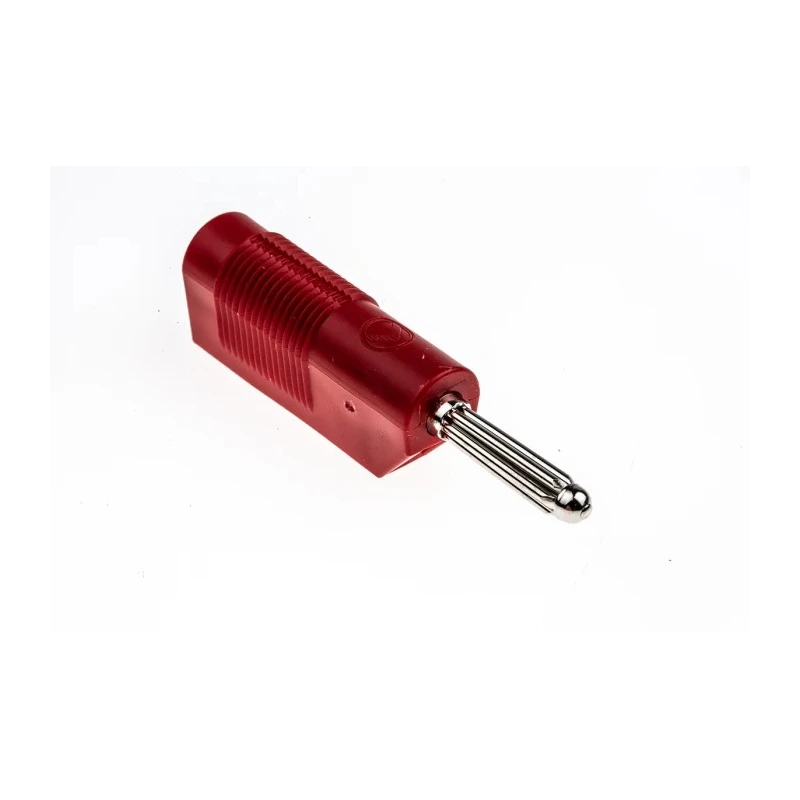 RS PRO Red Male Banana Plug 4 mm Connector Screw Termination 60V dc 30A Nickel Plating 930729101