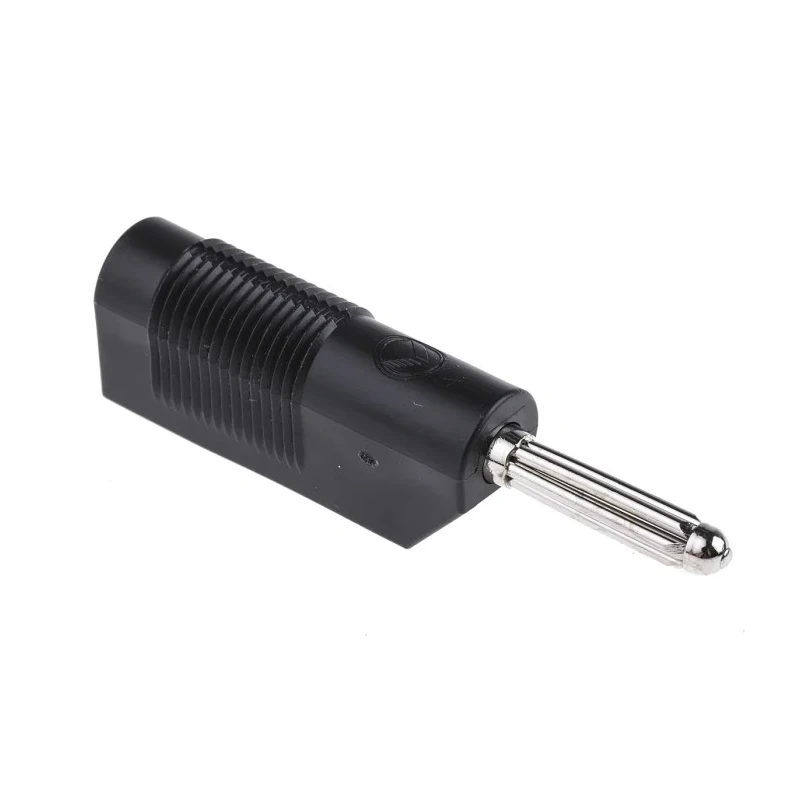 RS PRO Black Male Banana Plug 4 mm Connector Screw Termination 60V dc 30A Nickel Plating 930729100