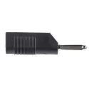 RS PRO Black Male Banana Plug 4 mm Connector Screw Termination 60V dc 30A Nickel Plating 930729100