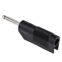 RS PRO Black Male Banana Plug 4 mm Connector Screw Termination 60V dc 30A Nickel Plating 930729100