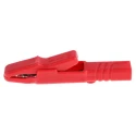 Hirschmann Test & Measurement Red Crocodile Clip, Insulated Polypropylene, Brass Contact, 25A, 9.5mm Jaw Opening 932146101