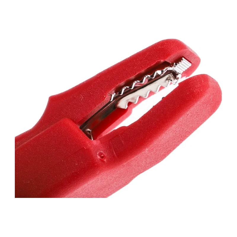 Hirschmann Test & Measurement Red Crocodile Clip, Insulated Polypropylene, Brass Contact, 25A, 9.5mm Jaw Opening 932146101