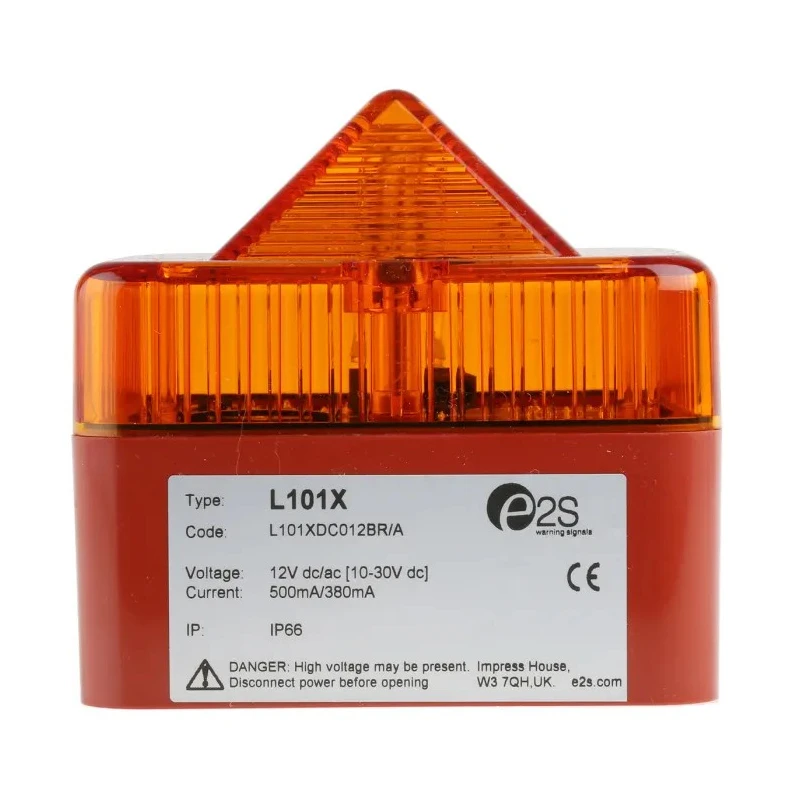e2s Amber Beacon 230V AC/DC Flashing Surface Mount Xenon Bulb IP66 