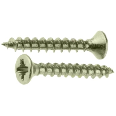 RS PRO Pozidriv Countersunk Steel Wood Screw Passivated Zinc Plated 3.5 mm Thread 25 mm Length 263-1836