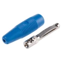 Hirschmann Test & Measurement Blue Male Banana Plug 4 mm Connector Screw Termination 60V dc 16A Nickel Plating 930046102