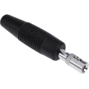 Hirschmann Test & Measurement Black Male Banana Plug 4 mm Connector Screw Termination 30 V AC 60 V DC 16 A Nickel 930046100