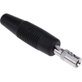 Hirschmann Test & Measurement Black Male Banana Plug 4 mm Connector Screw Termination 30 V AC 60 V DC 16 A Nickel 930046100