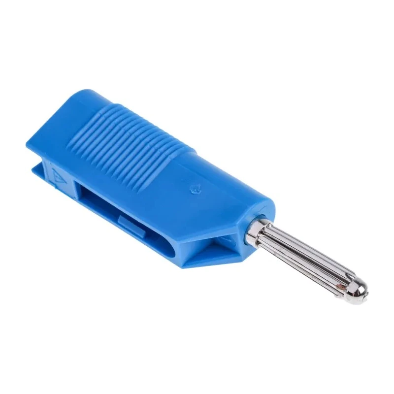 RS PRO Hirschmann Test & Measurement Blue Male Banana Plug 4 mm Connector Screw Termination 60V dc 30A Nickel 930729102