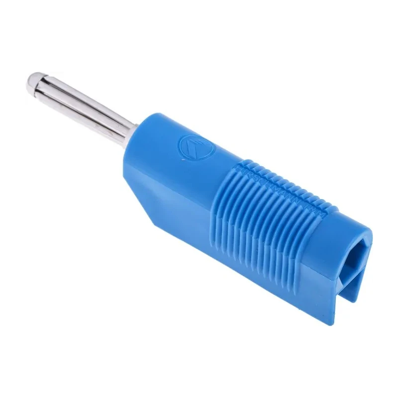 RS PRO Hirschmann Test & Measurement Blue Male Banana Plug 4 mm Connector Screw Termination 60V dc 30A Nickel 930729102