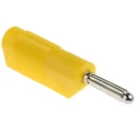 RS PRO Yellow Male Banana Plug 4 mm Connector Screw Termination 60V dc 30A Nickel Plating 930729103