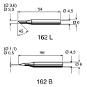 Ersa 3 mm Hoof 54 mm Soldering Iron Tip for use with Multitip C15, Tip 260 162LD/SB