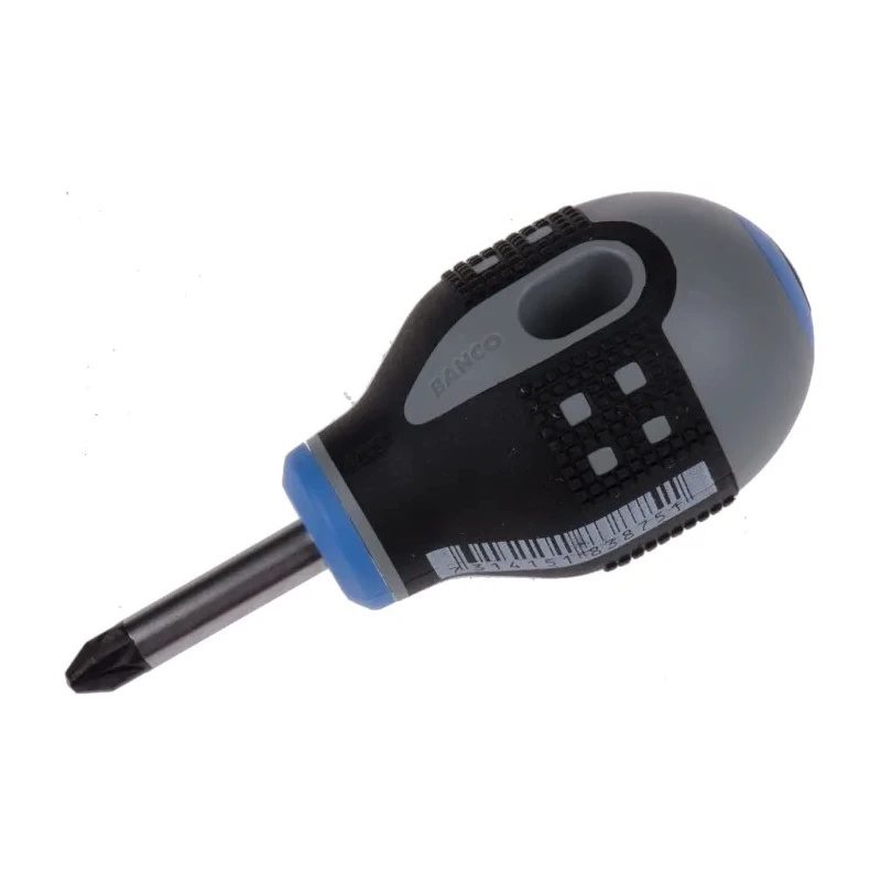 Bahco Stubby Screwdriver PZ2 Tip 25 mm Blade Bi-Material Handle Alloy Steel Blade BE-8802