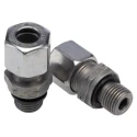 Parker Hydraulic Fitting Male G Thread, 90 Degree Angle, Steel Zinc Plated, 10 mm Hose ID GE10LREDCF