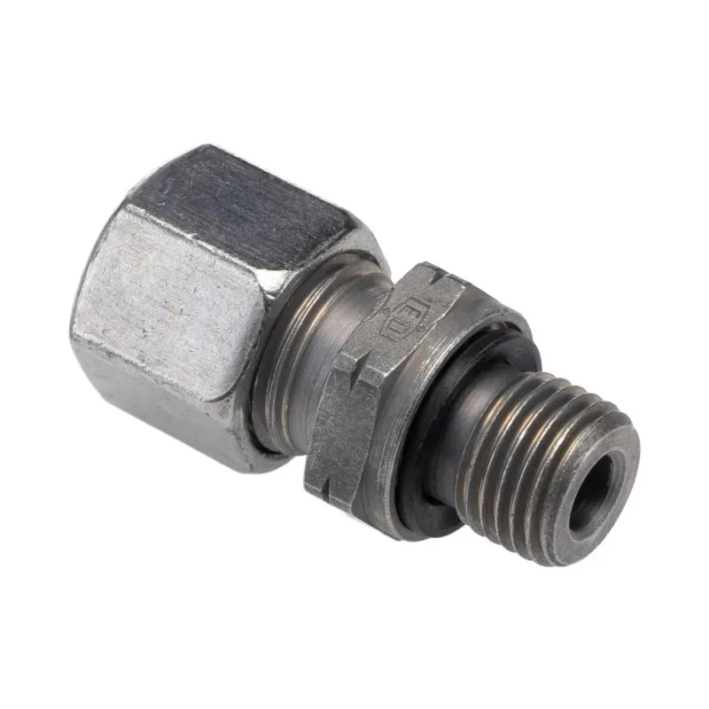 Parker Hydraulic Fitting Male G Thread, 90 Degree Angle, Steel Zinc Plated, 10 mm Hose ID GE10LREDCF