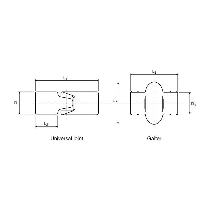 Huco CV Joint Gaiter Bore 27.5mm Overall Diameter 51mm Length 58mm Rubber Material 143.29