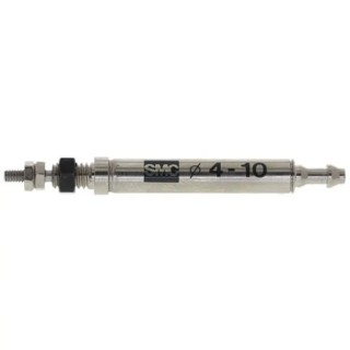 SMC 10 mm Pneumatic Piston Rod Cylinder CJ1 Series Single Acting Spring Retracting Non-Lubricated CJ1B4-10SU4