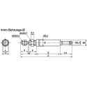 SMC 10 mm Pneumatic Piston Rod Cylinder CJ1 Series Single Acting Spring Retracting Non-Lubricated CJ1B4-10SU4