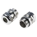 ABB Metallic Nickel Plated Brass Cable Gland M25 Thread, 6 mm Min., 11 mm Max., IP68 264-7358