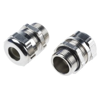 ABB Metallic Nickel Plated Brass Cable Gland M25 Thread, 6 mm Min., 11 mm Max., IP68 264-7358