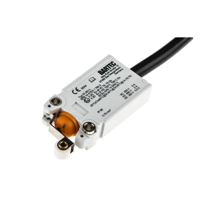 Bartec Plunger Limit Switch, 1 NO/1 NC, IP66, Plastic Housing, 400V AC, 2A IP66