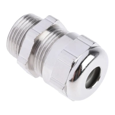 ABB Metallic Nickel Plated Brass Cable Gland M20 Thread, 6 mm Min., 9 mm Max., IP68 264-7320