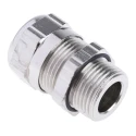 ABB Metallic Nickel Plated Brass Cable Gland M20 Thread, 6 mm Min., 9 mm Max., IP68 264-7320