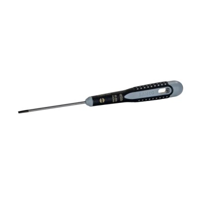 Bahco Standard Slotted Screwdriver, 2.5x0.4 mm Tip, 60 mm Alloy Steel Blade, 182 mm Overall Length BE-8010
