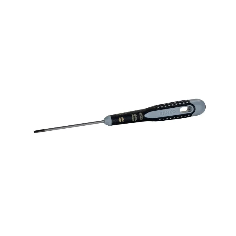 Bahco Standard Slotted Screwdriver, 2.5x0.4 mm Tip, 60 mm Alloy Steel Blade, 182 mm Overall Length BE-8010