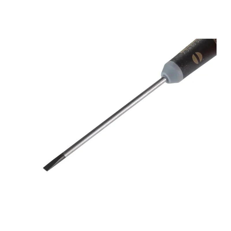 Bahco Standard Slotted Screwdriver, 2.5x0.4 mm Tip, 60 mm Alloy Steel Blade, 182 mm Overall Length BE-8010
