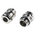 ABB Metallic Nickel Plated Brass Cable Gland, M25 Thread Size, 6 mm Min. Cable Diameter, 11 mm Max. Cable Diameter 264-7364
