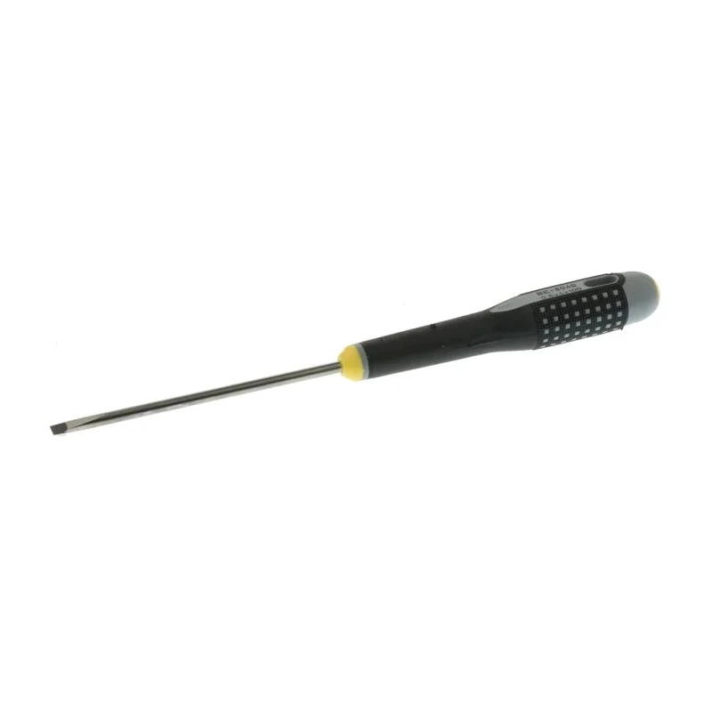 Bahco Standard Slotted Screwdriver, 100 mm Blade Length, 222 mm Overall Length, Bi-Material Ergonomic Handle, Alloy BE-8040