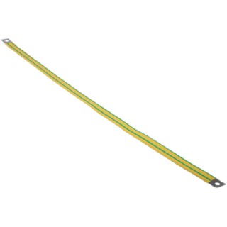 RS PRO Insulated Copper Earthing Strap with Green and Yellow Sleeve, Flat Tinned Copper, 457 x 13 mm, UL and RoHS 264-9253